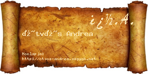 Ötvös Andrea névjegykártya