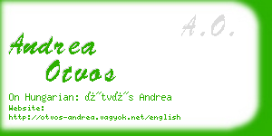 andrea otvos business card